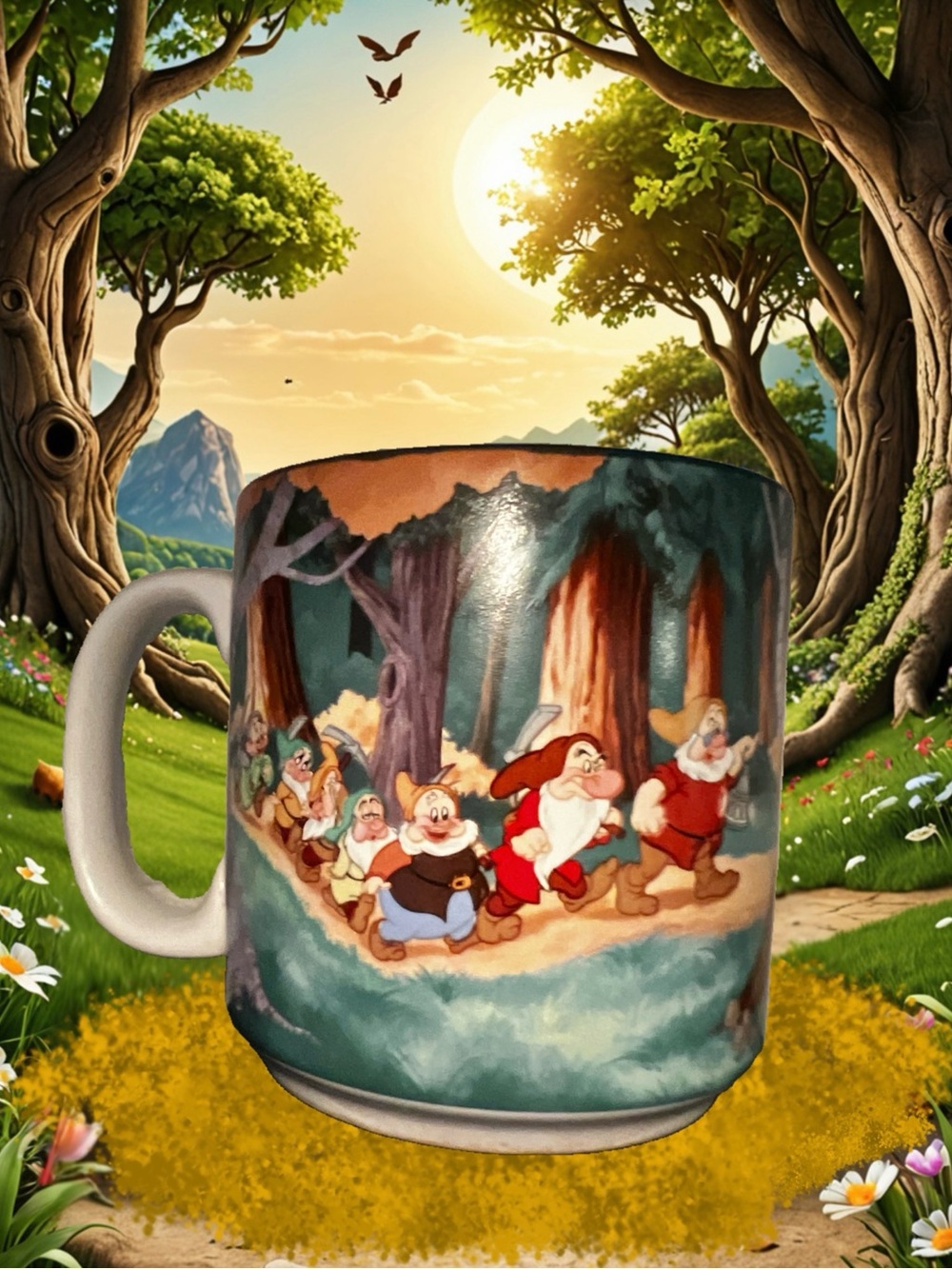 Disney Snow White Seven Dwarfs Multicolor Ceramic Mug